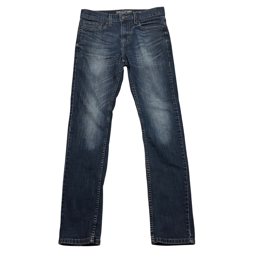 Signature by Levi Strauss Jeans Mens 30x32 Blue‎ Skinny Fit Dark Wash Denim